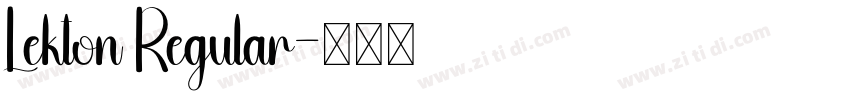 Lekton Regular字体转换